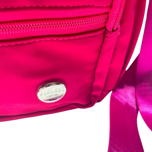 Jiel Shi Water-Resistant Nylon Crossbody/Shoulder Bag Bright Pink - Picture 6 of 13